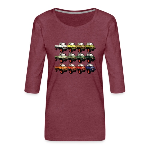 Farbpalette Unimog - Oldtimer - Regenbogen anders - Frauen Premium 3/4-Arm Shirt