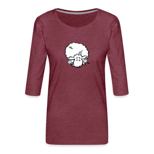 Mouton de Noël - T-shirt Premium manches 3/4 Femme