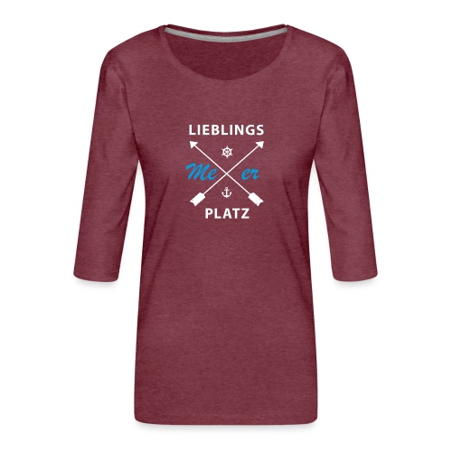 Lieblingsplatz Meer - Frauen Premium 3/4-Arm Shirt