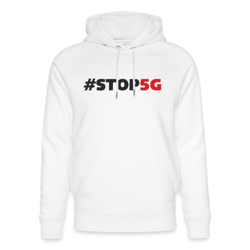Stop5G linea logo - Felpa con cappuccio ecologica unisex di Stanley & Stella