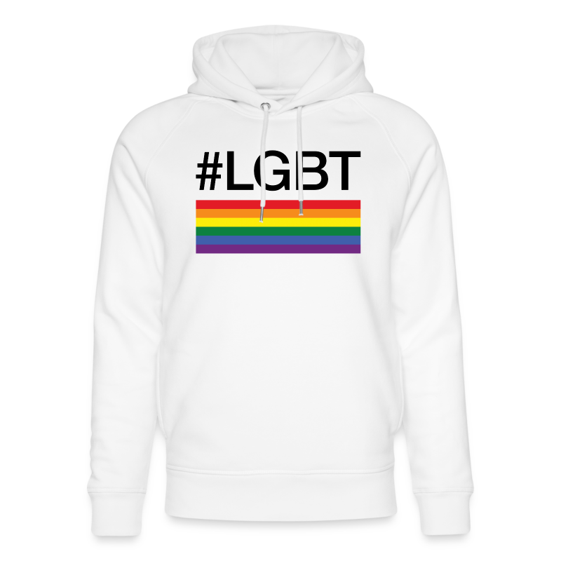 #LGBT hashtag + flag - s - Stanley & Stella unisex hoodie af økologisk bomuld