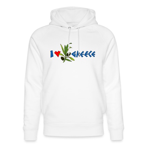 i love greece met olijf - Stanley/Stella Uniseks bio-hoodie
