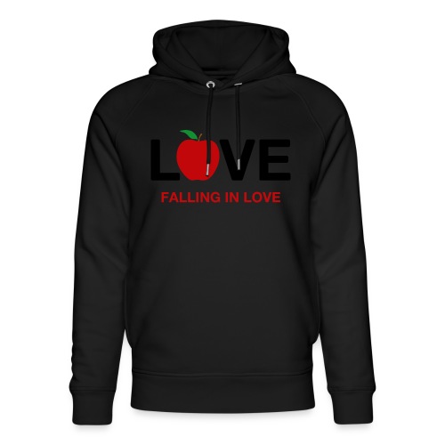 Falling in Love - Black - Unisex Organic Hoodie by Stanley & Stella