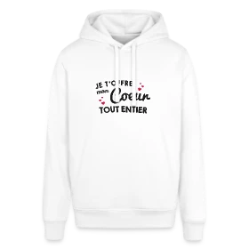 Maquette de Sweat à capuche SOUNDER Stanley/Stella Unisexe « T-shirt Déclaration d'Amour - Mon Cœur Tout Entier » à imprimer et personnaliser