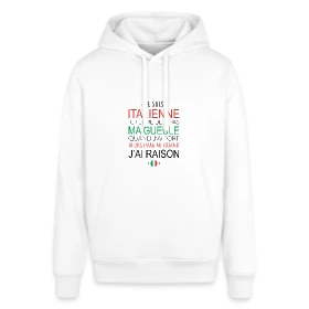 Maquette de Sweat à capuche SOUNDER Stanley/Stella Unisexe « T-shirt "Italienne : Ma Voix, Ma Loi" » à imprimer et personnaliser
