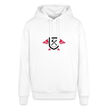Feuerwehrmann - Hilfe - Stanley/Stella Unisex Hoodie SOUNDER - Weiß - Vorne - Alina (178cm) & Michal (187cm)