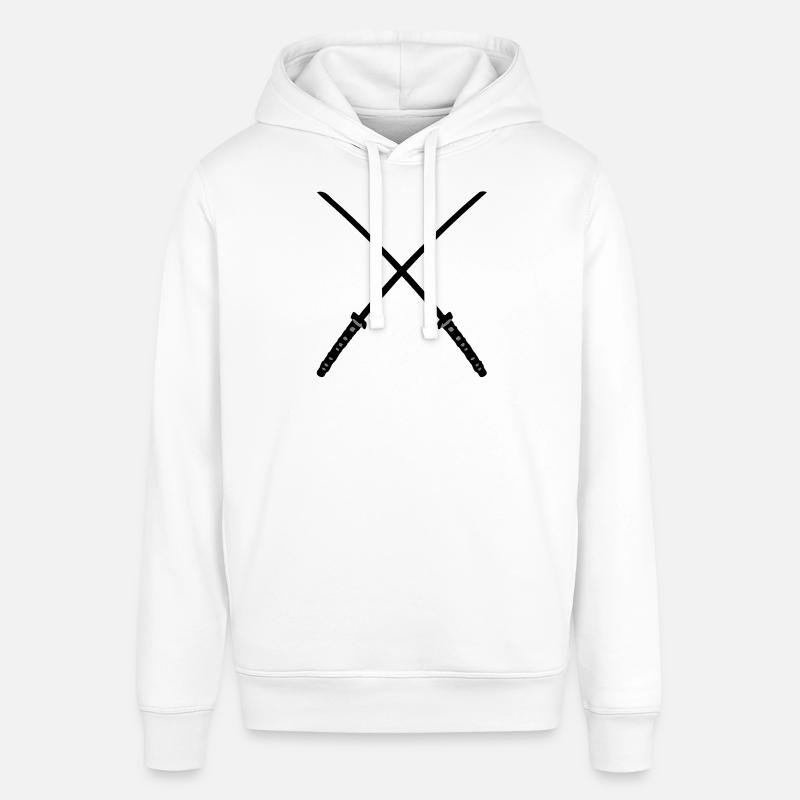 Katana Samurai épées croisées - Sweat à capuche SOUNDER Stanley/Stella Unisexe - blanc