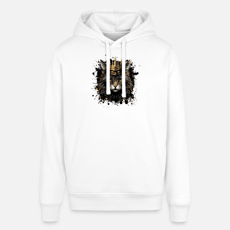 Couronne d’animal de chat - Sweat à capuche SOUNDER Stanley/Stella Unisexe - blanc