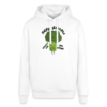 Funny Vegan Graphic - Stanley/Stella SOUNDER Unisex Hoodie - white - Front - Alina (178cm) & Michal (187cm)
