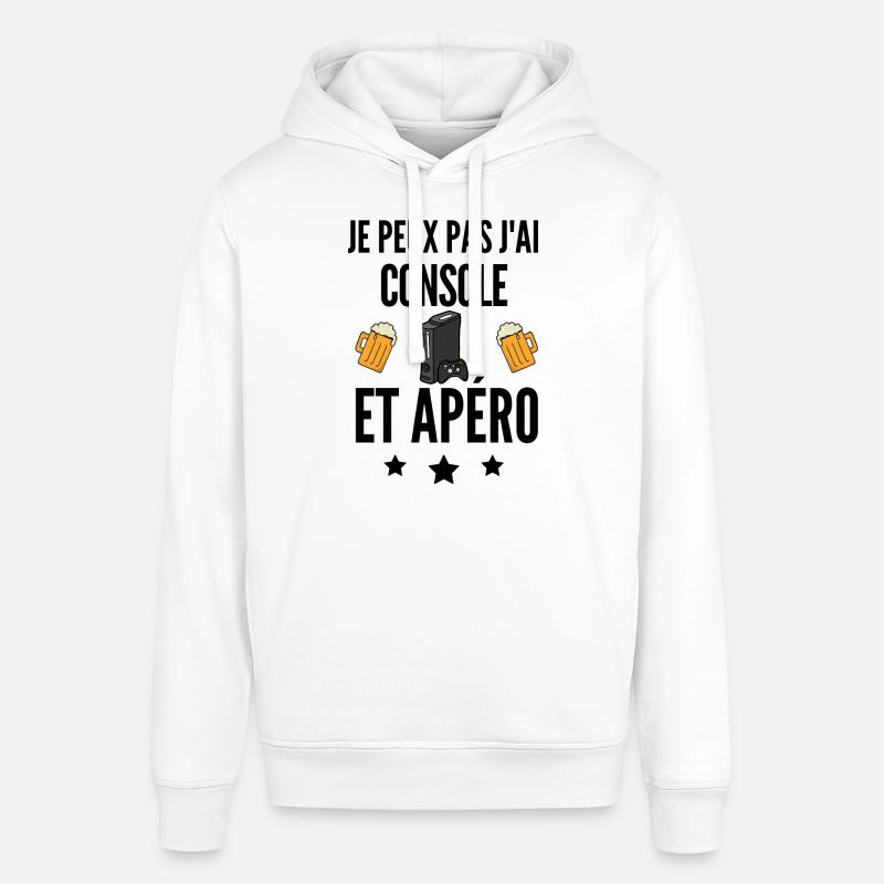 Console & Apéro : Mon Programme - Sweat à capuche SOUNDER Stanley/Stella Unisexe - blanc
