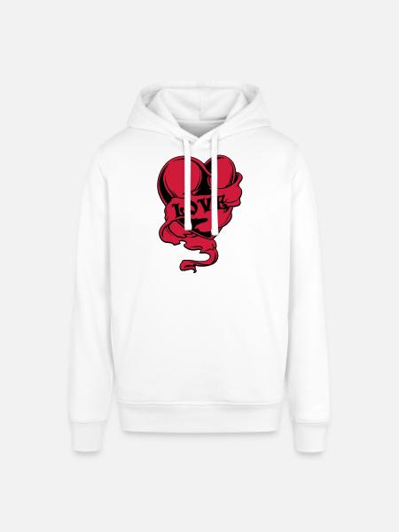 Herz - Stanley/Stella Unisex Hoodie SOUNDER - Weiß