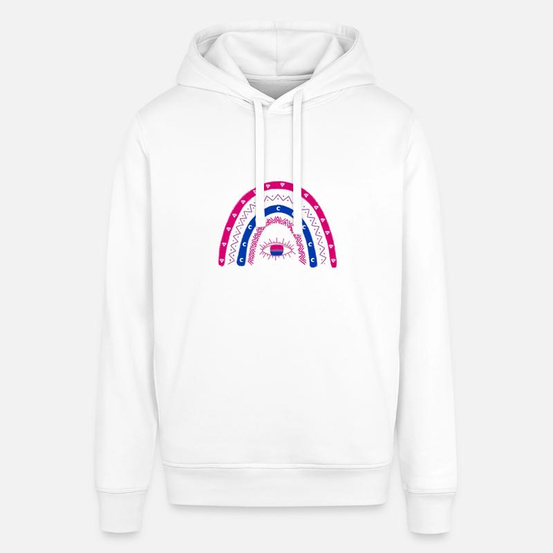 Bisexualité Drapeau Rainbow Bi Pride - Sweat à capuche SOUNDER Stanley/Stella Unisexe - blanc
