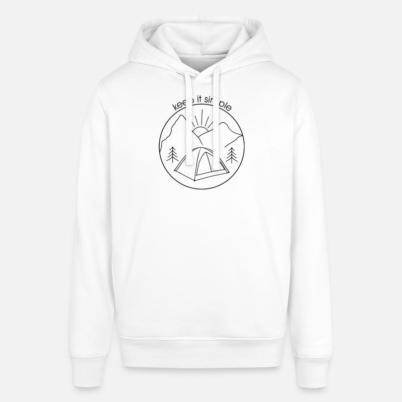 Keep it simple (version noire) - Sweat à capuche SOUNDER Stanley/Stella Unisexe - blanc