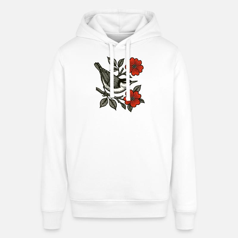 Sittelle rétro - Sweat à capuche SOUNDER Stanley/Stella Unisexe - blanc