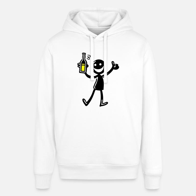 Drinking Comic Illustration Bier - Stanley/Stella Unisex Hoodie SOUNDER - Weiß