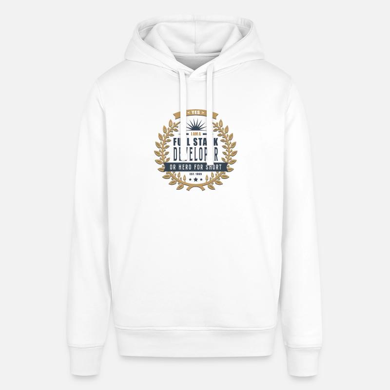 Full Stack Developer dunkel - Stanley/Stella Unisex Hoodie SOUNDER - Weiß