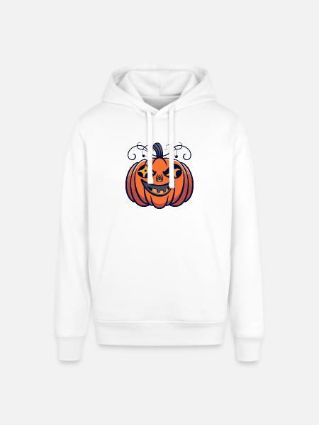 Halloween Funkelnder Halloween-Kürbis - Stanley/Stella Unisex Hoodie SOUNDER - Weiß