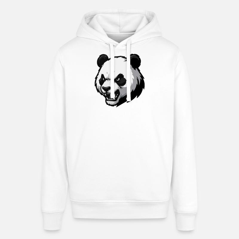 Imprimer vectoriel Angry Panda - Sweat à capuche SOUNDER Stanley/Stella Unisexe - blanc