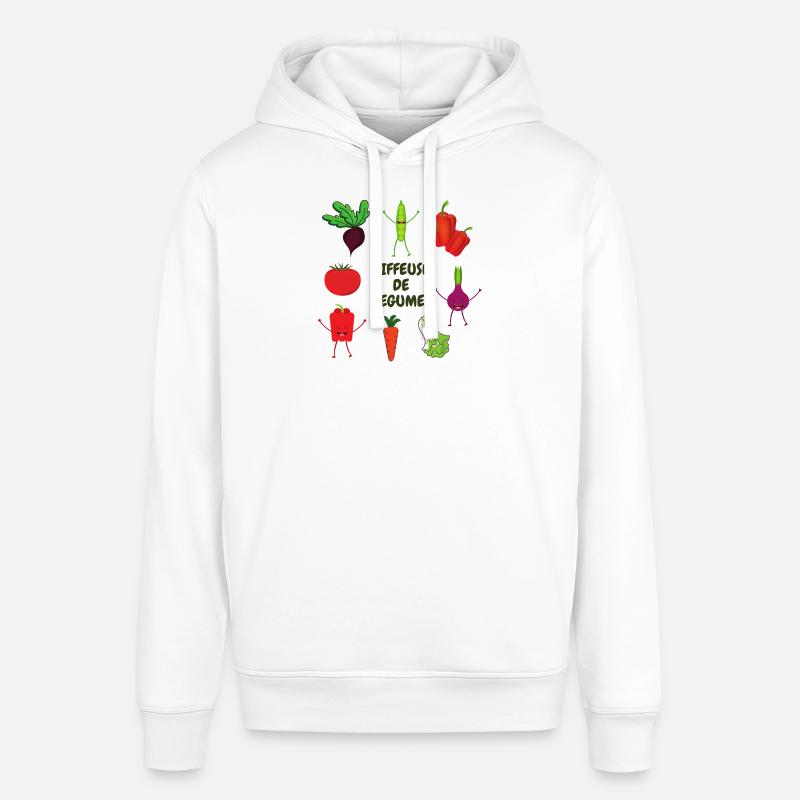 KIFFEUSE DE LEGUMES - Sweat à capuche SOUNDER Stanley/Stella Unisexe - blanc