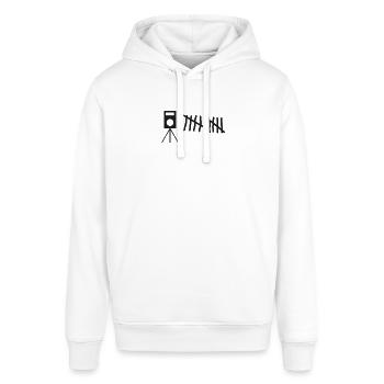 Blitzer Autobahn Geschwindigkeit Reifen Tuning - Stanley/Stella Unisex Hoodie SOUNDER - Weiß - Vorne - Alina (178cm) & Michal (187cm)