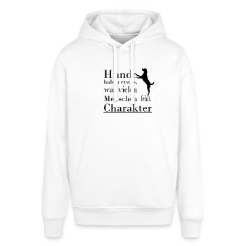 Hund Sprüche - Stanley/Stella Unisex Hoodie SOUNDER - Weiß - Vorne - Alina (178cm) & Michal (187cm)