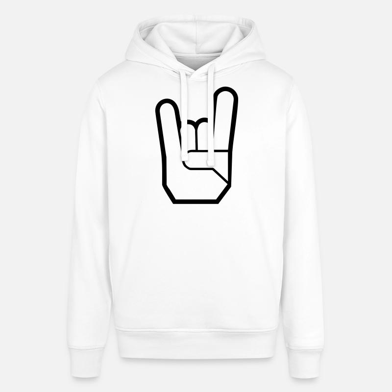Rock Hand Pommesgabel Devilhand - Sweat à capuche SOUNDER Stanley/Stella Unisexe - blanc