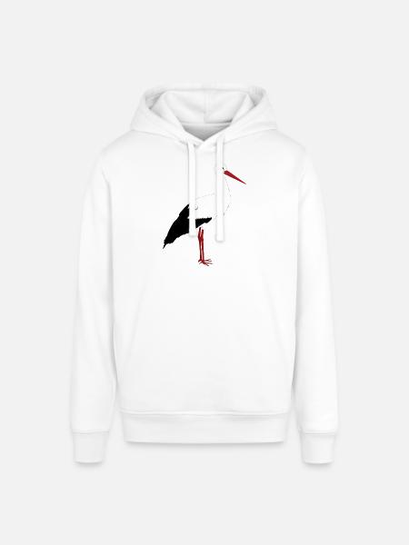 Stork stands - Stanley/Stella SOUNDER Unisex Hoodie - white