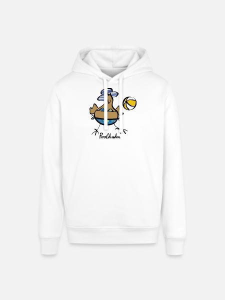 RIKELS Poolhuhn mit Ball 2026 - Stanley/Stella Unisex Hoodie SOUNDER - Weiß
