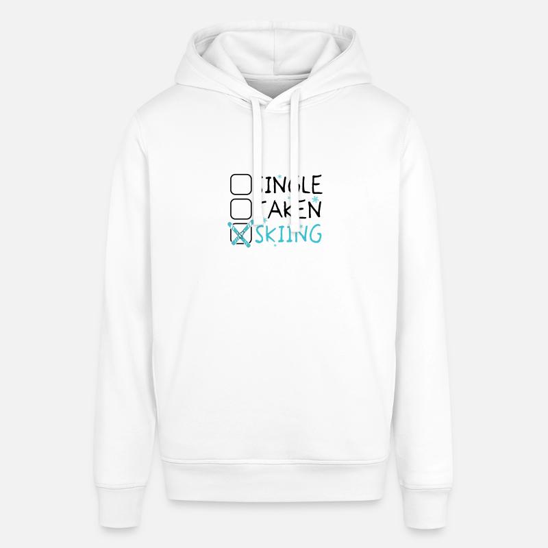 Detti di sci | Sciatori sciatori regali invernali - Felpa con cappuccio unisex SOUNDER di Stanley/Stella - bianco