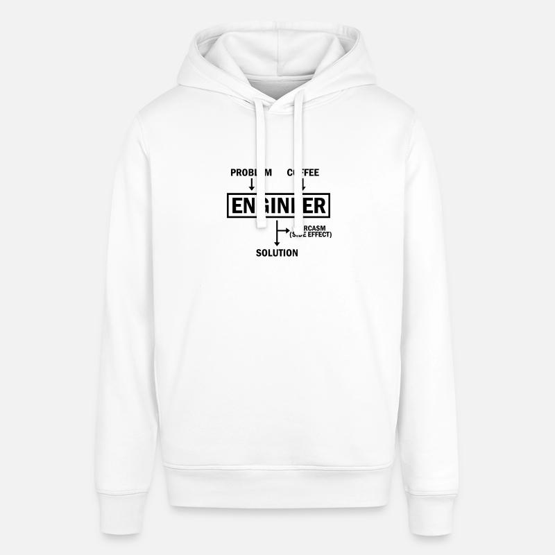 Problem Engineer Coffee Solution Sarcasm - Sweat à capuche SOUNDER Stanley/Stella Unisexe - blanc