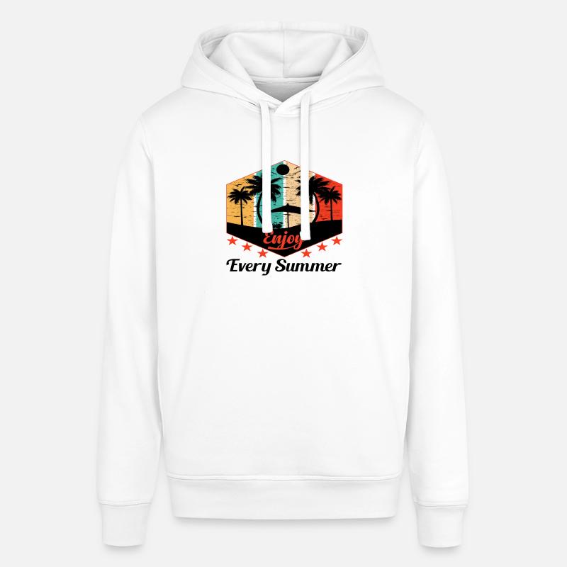 Profitez de chaque été - Sweat à capuche SOUNDER Stanley/Stella Unisexe - blanc