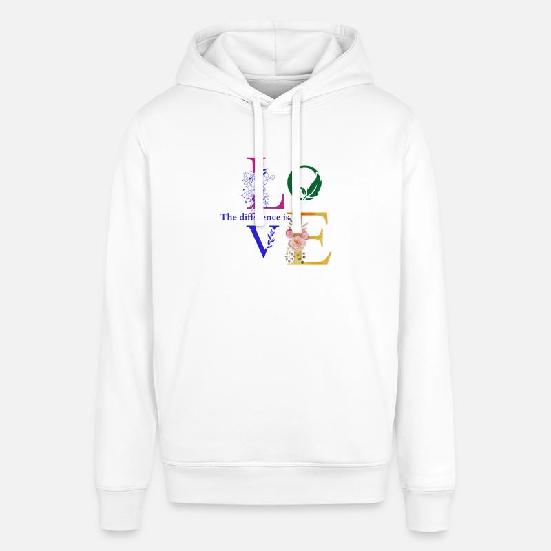 La différence, c’est l’amour - Sweat à capuche SOUNDER Stanley/Stella Unisexe - blanc