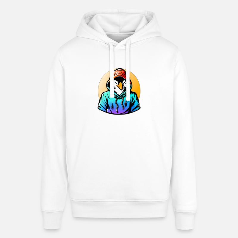 Pinguin mit Pullover - Stanley/Stella Unisex Hoodie SOUNDER - Weiß