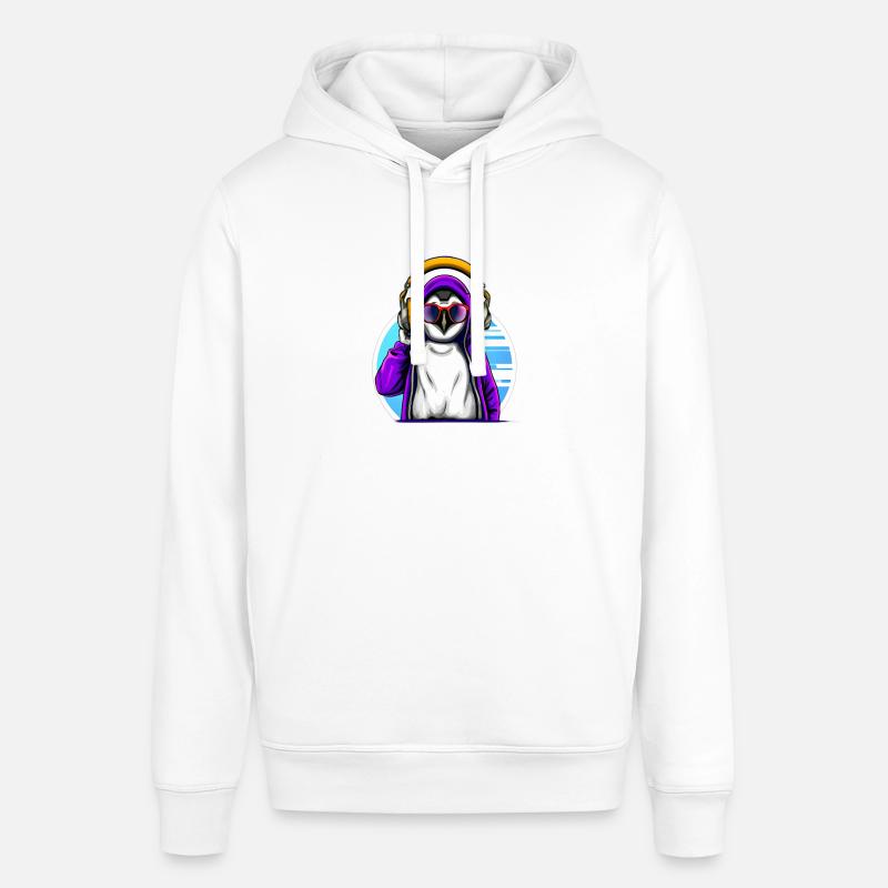 Pingouin cool avec pull - Sweat à capuche SOUNDER Stanley/Stella Unisexe - blanc