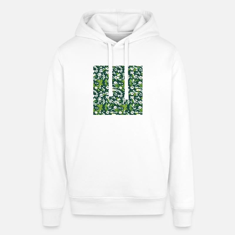 Motif de fleurs blanches - Sweat à capuche SOUNDER Stanley/Stella Unisexe - blanc
