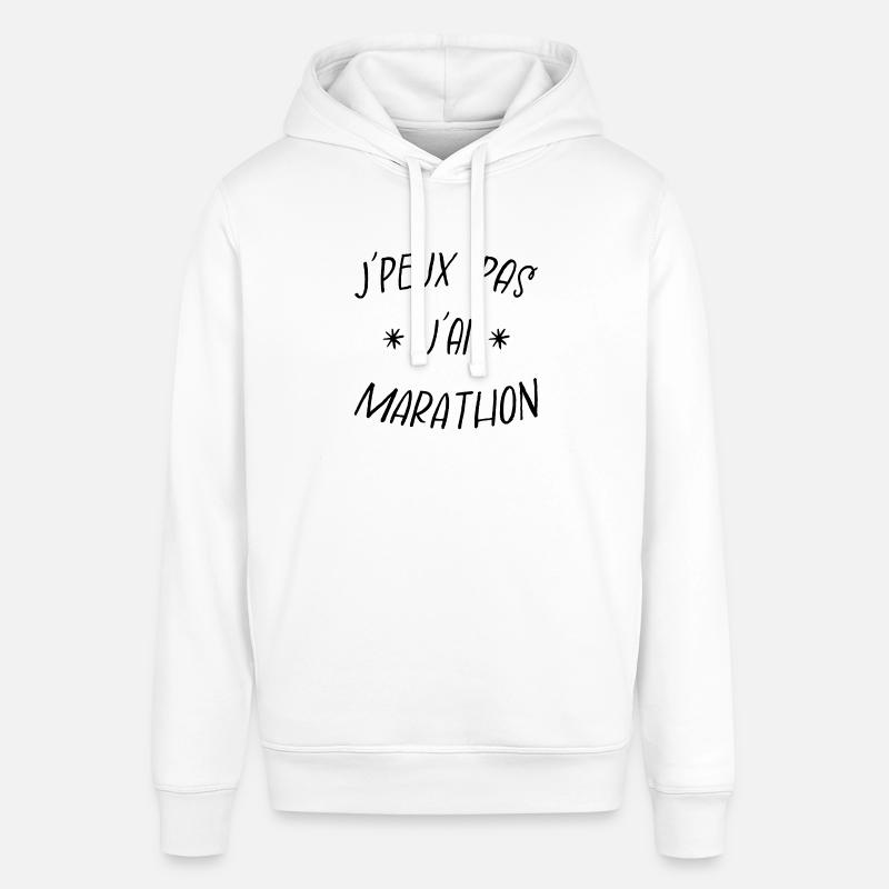 j'peux pas j'ai marathon - Sweat à capuche SOUNDER Stanley/Stella Unisexe - blanc