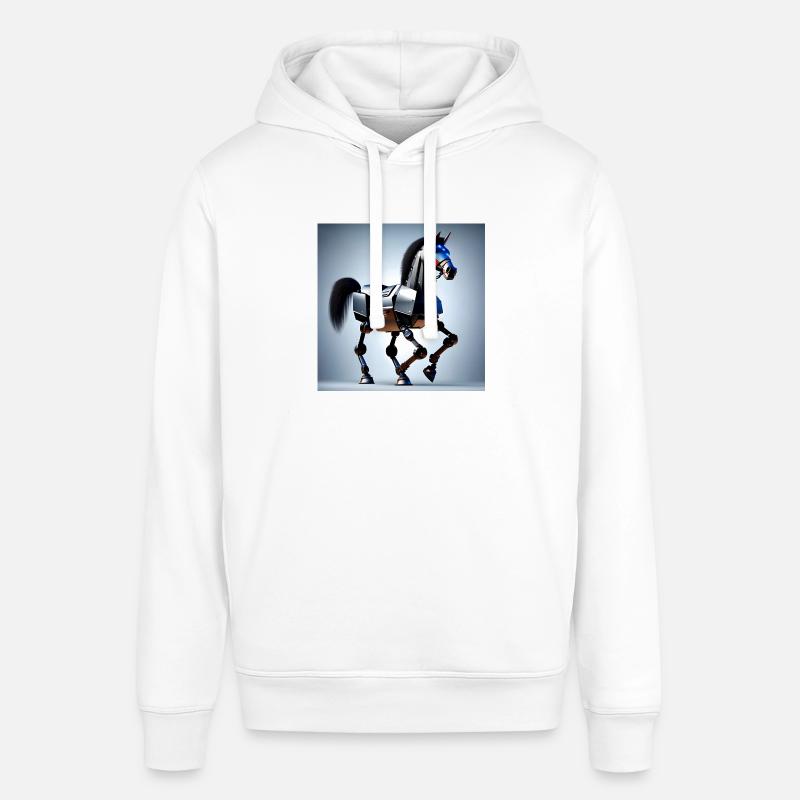 Robot Cheval Version 2 - Sweat à capuche SOUNDER Stanley/Stella Unisexe - blanc