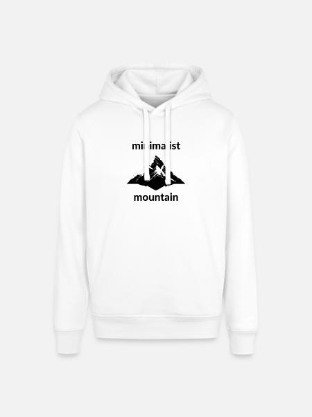 Minimalist Mountain - Stanley/Stella SOUNDER Unisex Hoodie - white