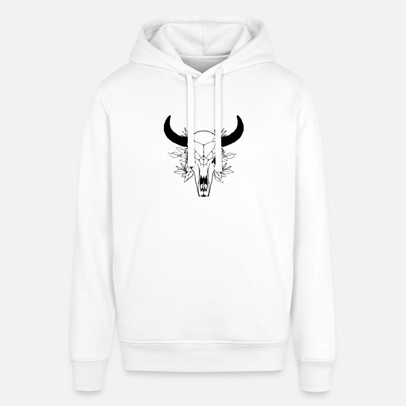 Crâne de vache Boho - Sweat à capuche SOUNDER Stanley/Stella Unisexe - blanc