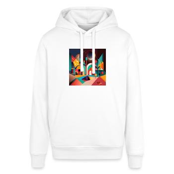 The Bauhaus Legacy - Stanley/Stella SOUNDER Unisex Hoodie - white - Front - Alina (178cm) & Michal (187cm)