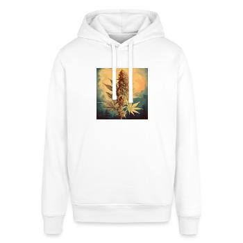Éveiller la nature avec le cannabis - Sweat à capuche SOUNDER Stanley/Stella Unisexe - blanc - Devant - Alina (178cm) & Michal (187cm)