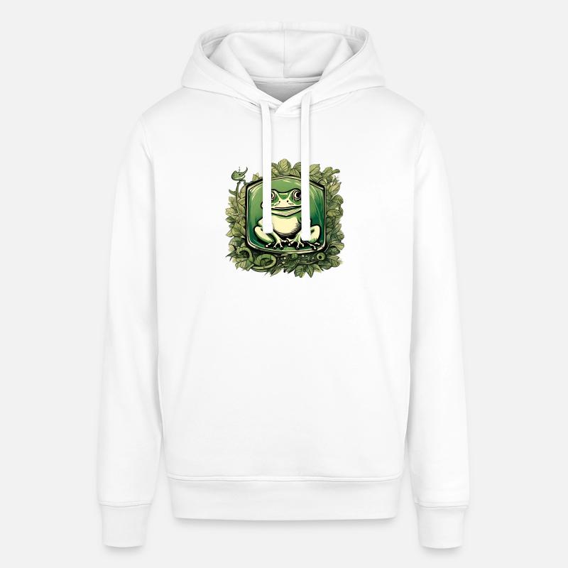 PETITE GRENOUILLE VERTE - Sweat à capuche SOUNDER Stanley/Stella Unisexe - blanc