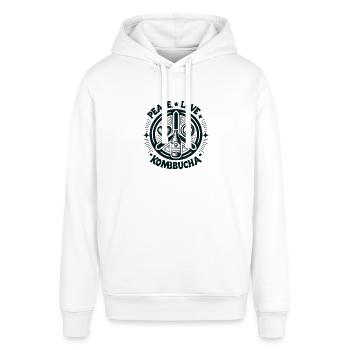 Frieden, Liebe, Kombucha 3 - Stanley/Stella Unisex Hoodie SOUNDER - Weiß - Vorne - Alina (178cm) & Michal (187cm)