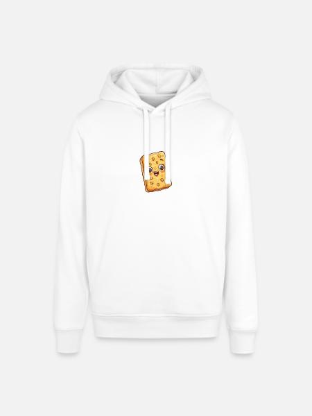 Barretta di muesli croccante in stile cartone animato - Felpa con cappuccio unisex SOUNDER di Stanley/Stella - bianco