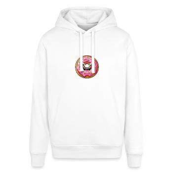 Cute Donut Cartoon Comic with Face Kawaii Manga - Stanley/Stella SOUNDER Unisex Hoodie - white - Front - Alina (178cm) & Michal (187cm)