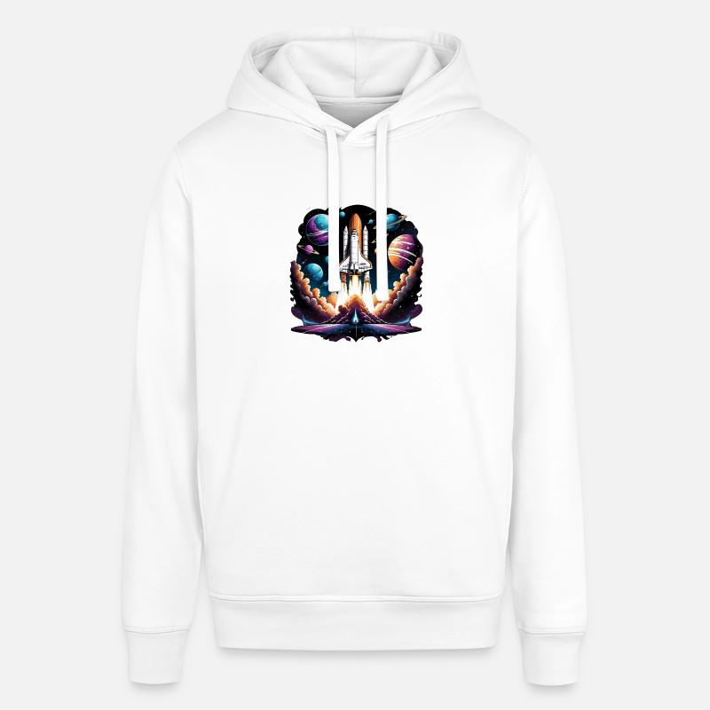 Rocket Astronaut Space Gift SpaceShuttle - Stanley/Stella SOUNDER Unisex Hoodie - white
