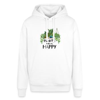 plants make my happy - Sweat à capuche SOUNDER Stanley/Stella Unisexe - blanc - Devant - Alina (178cm) & Michal (187cm)