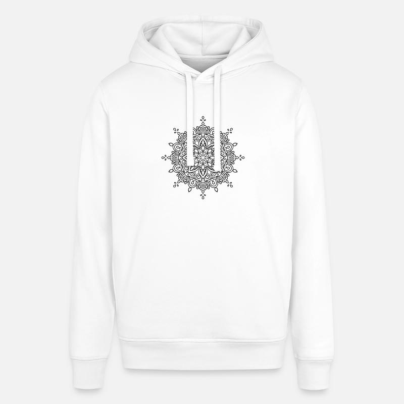 Fleurs Mandala - Sweat à capuche SOUNDER Stanley/Stella Unisexe - blanc