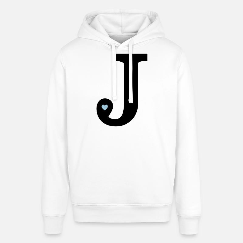 Lettre J initiale - Sweat à capuche SOUNDER Stanley/Stella Unisexe - blanc