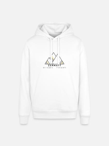 Minimalistisches Zermatt-Logo - Stanley/Stella Unisex Hoodie SOUNDER - Weiß